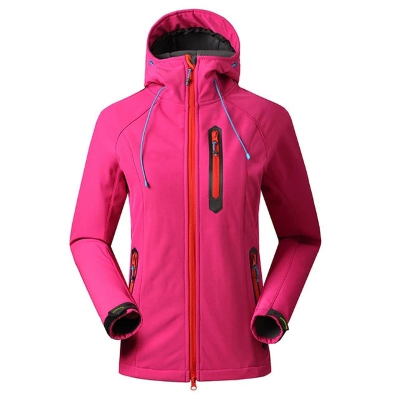 Women OEM Wind-Proof 3 Layers 100% Polyester Soft Shell Jacket Clothes Low Price Customized Mountaineering Hooded Water Repellent Jacket – Polyester Fabric Jacket and Waterproof Fabric Jacket price