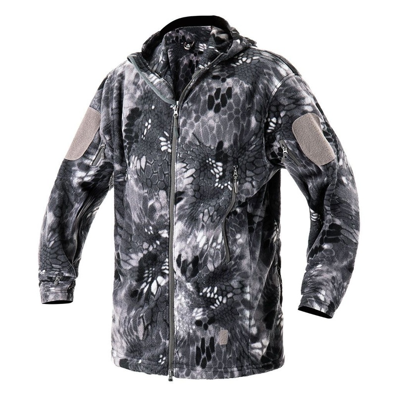 Breathable Stylish Black Python Camo Fleece Jacket with Hood Soft and Warm 100% Polyester Tactical Outerwear – Soft Polyester Jacket and Winter Tactical Jacket price