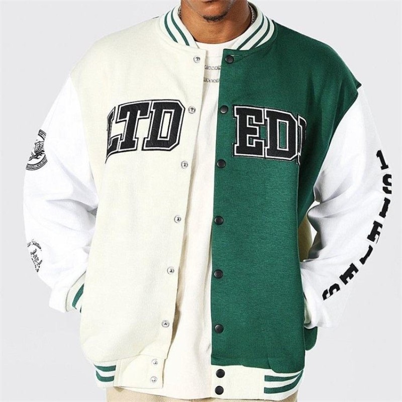 Custom Snap Button Embroidery Patch Letterman Melton Varsity Jacket for Men – Jacket and Clothing price