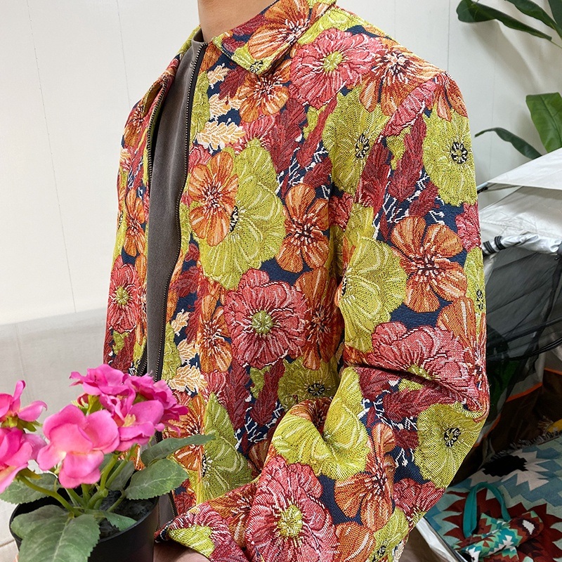 Low MOQ Custom Jacket for Men Baseball Jacket Custom Floral Tapestry Mens Jackets – Tapestry Jacket and Tyler The Creator price