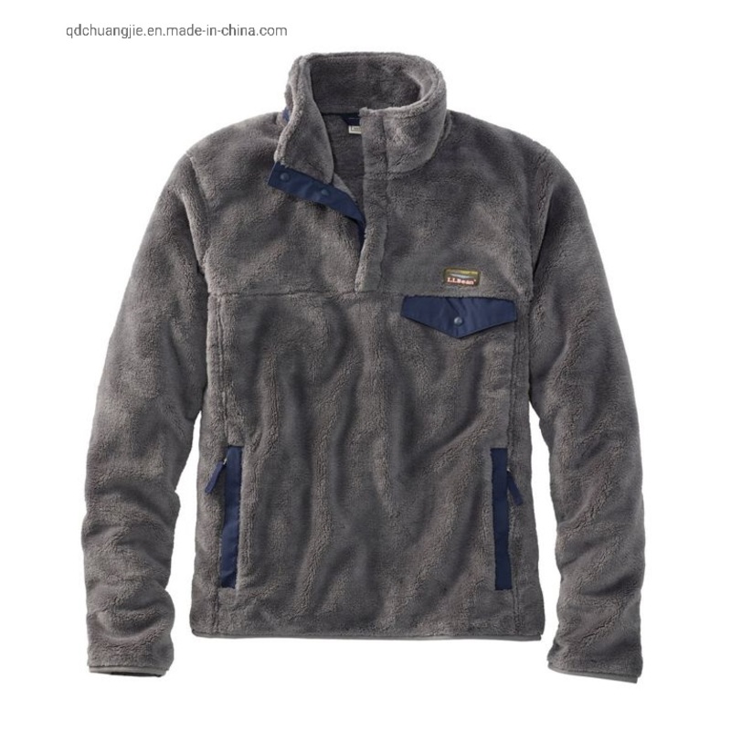 Men Apparel Clothing Polyester Lamb Hair High Neck Zipper up Heavy Weight Outwear Casual Winter Antipilling Regulart Cut Adult Hoodies Jacket – Polyester and Organic Cotton price