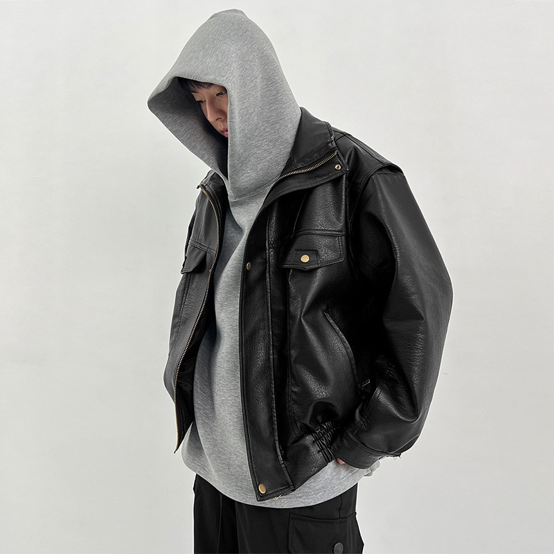 Mens High Quality Faux Leather Jacket Washing PU Jacket Leather Wear – Men Winter Jacket and Men Jacket price