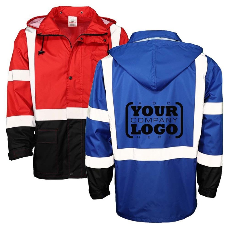 Mens Mountain Waterproof Windbreaker Lightweight Packable Hooded Raincoat Work Wear Reflective Mens Rain Jacket – Mens Rain Jacket and Work Jacket price