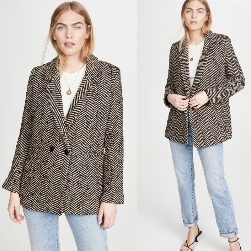 OEM Supplier Elegant Wholesale Fashion Manufacturer Private Label Flap Front Pockets Long Sleeves Women Jacket with Padded Shoulders – Women Jacket and Lady Casual Jacket price
