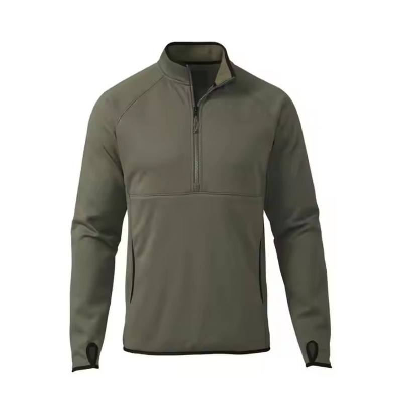 Outdoor Jackets Stretch Plus Size Printed Tactical Jacket Casual Knitting Half Zipper Shirt Custom Soft Shell Jacket – Hunting Clothes and Soft Shell Hunting Jacket price