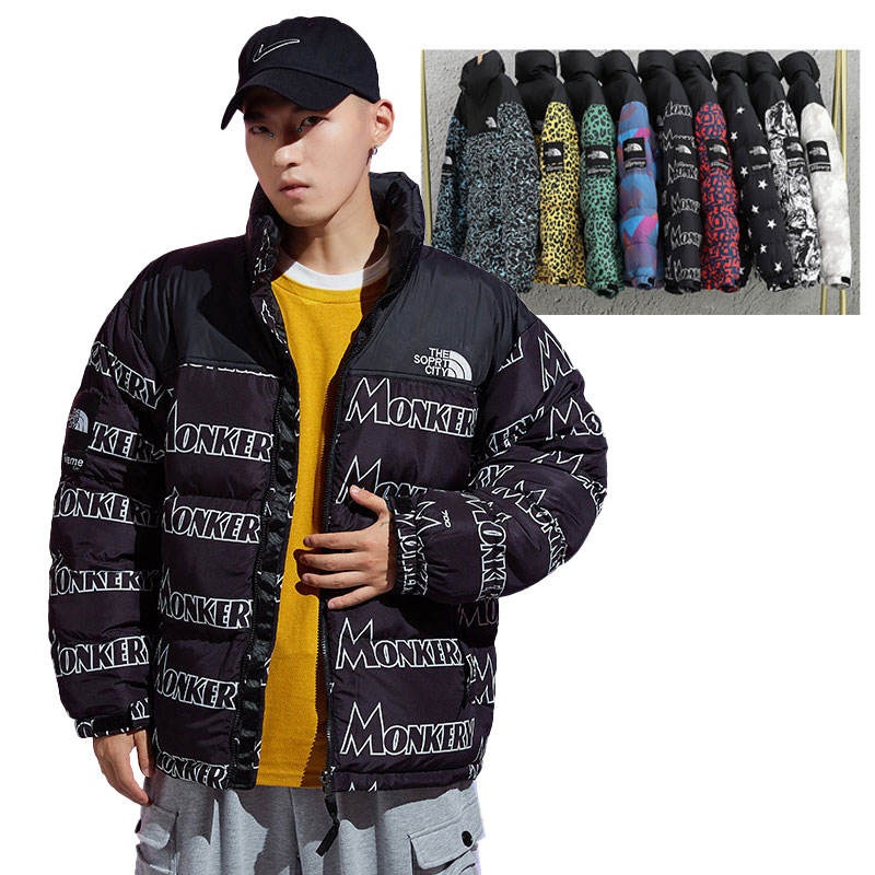 Plus Size Wind Breaker Fashion Winter Clothing All Over Print Trench Bubble Puffer Mens Jacket Coat Men Clothing – Plus Size Coats and Puffer Jackets price