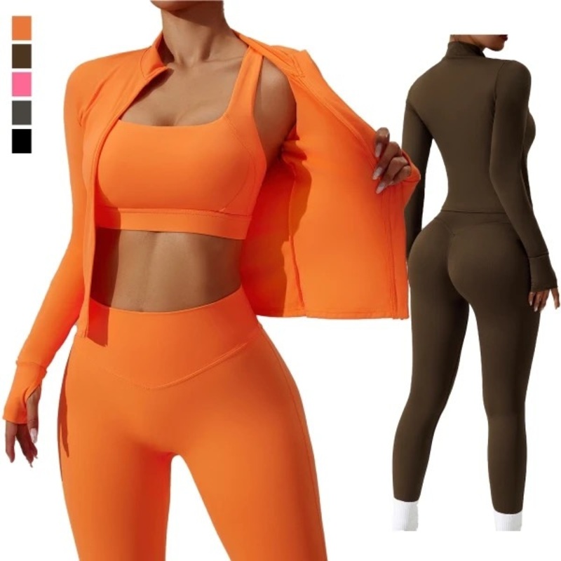 Plus Size Zipup Yoga Workout Clothes Cropped Activewear Coat Tops, Custom Logo Full Zipper Running Track Jacket with Thumb Holes for Woman – Track Jacket with Thumb Holes and Women Yoga Jackets price
