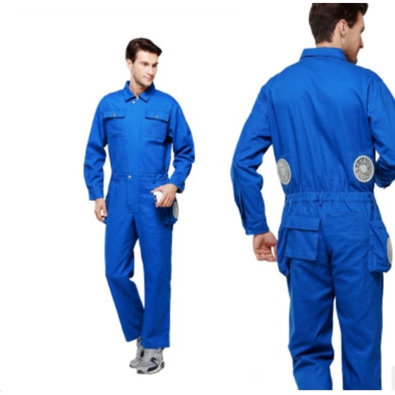 Welder Long Sleeve Flame Retardant Working Coverall with Cooling Fan – Overall Working Clothes and Electrician Cooling Safety Clothing price