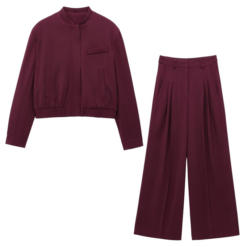 Za Womens Clothing Casual Long Sleeved Zipper Flying Womens Jacket+Pants Suit – Casual Flying Womens Jacket and Long Sleeved Womens Jacket price