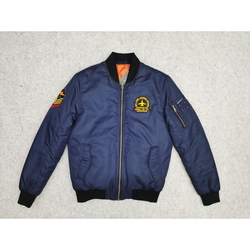 A/W Best Quality Nylon Biker Pilot Quilted Bomber Jacket Sleeve Patch Pocket – Man Jacket and Bomber Jacket price