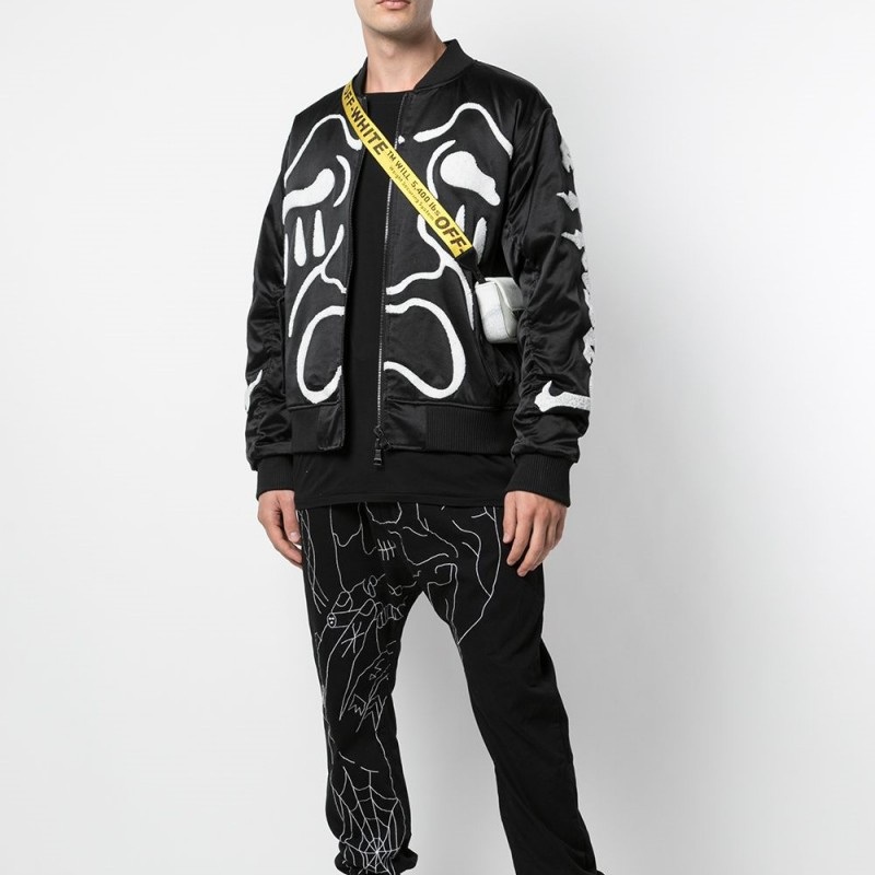 Cotton 100% Scream Embroidered Bomber Jacket – Jacket and Clothing price