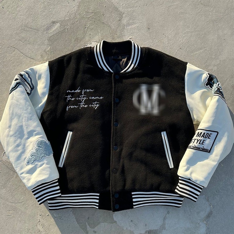 Custom Design Logo Wool Leather Sleeve Jacket High Quality Chenille Embroidery Flat Varsity Basketball Jacket for Men – Leather Jacket Men and Custom Varsity Jacket price