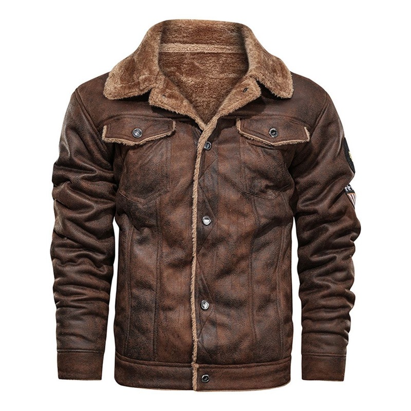 Custom Embroidery Casual Style Leather Sports Jackets Design Spring Thick Warm Fleece Jacket Winter Outwear Jacket – Customized Outdoors and Waterproof Jacket price
