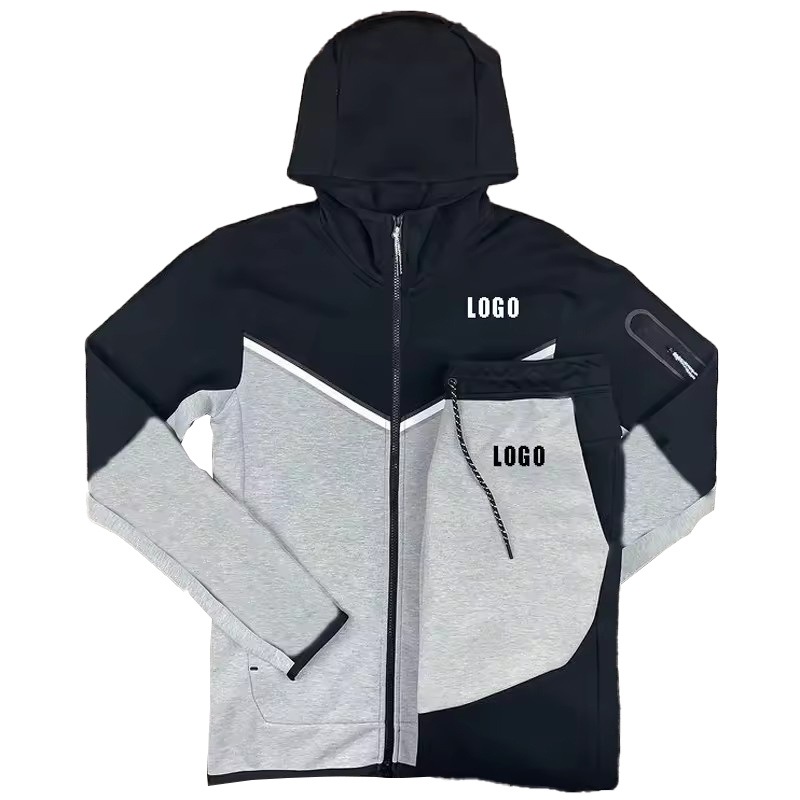 Custom New Arrival Track Suit Soccer Men Tracksuits Logo Tech Fleece Zip Plain Jogging Men Tracksuit Men Hoodies with Logo – Designer Tracksuit and Long Sleeve Hooded Sweatshirts price