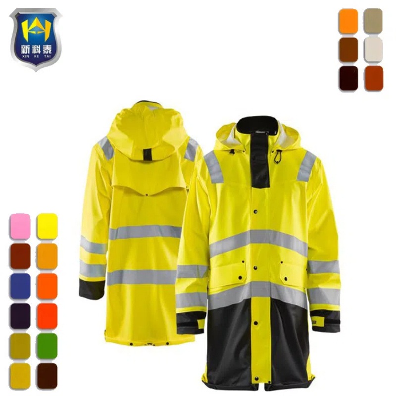 Hi Vis Long Sleeve Safety Reflective Rain Coats – Rain Coats and Heavy Duty Coat price