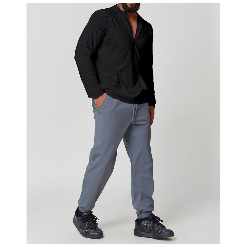 Hot Selling XXL Mens Half-Zipper Hoodie Quick Dry Lightweight Polyester Long Sleeve Running Jacket Windproof – Men Jacket and Men Athletic Jacket price