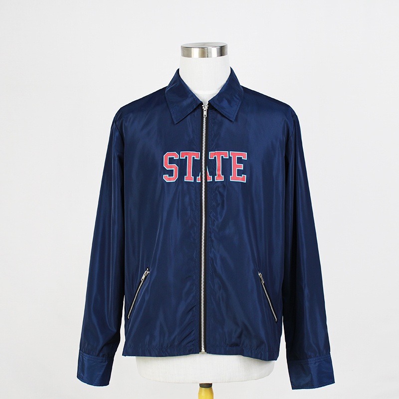 Mens Poly Fabric Custom Color with Print Logo Sports Casual Lapel Jacket – Casual Jacket and Men Jacket price