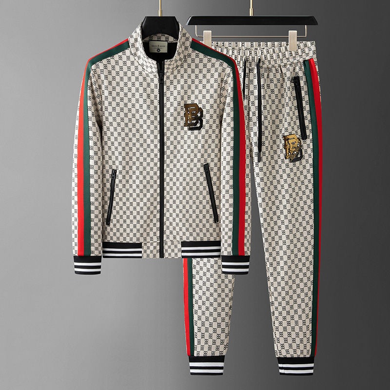 New Mens Casual Trend Sports Fashion Plaid Sets Cardigan Jackets and Pants Set – Luxury Jacket and Pure Cotton Jacket price
