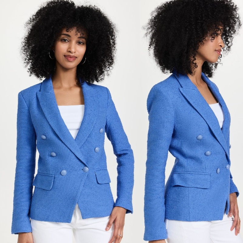 Padded Shoulders OEM Supplier Elegant Wholesale Fashion Manufacturer Private Label Flap Front Pockets Long Sleeves Women Jacket with Button Cuffs – Women Jacket and Lady Casual Jacket price