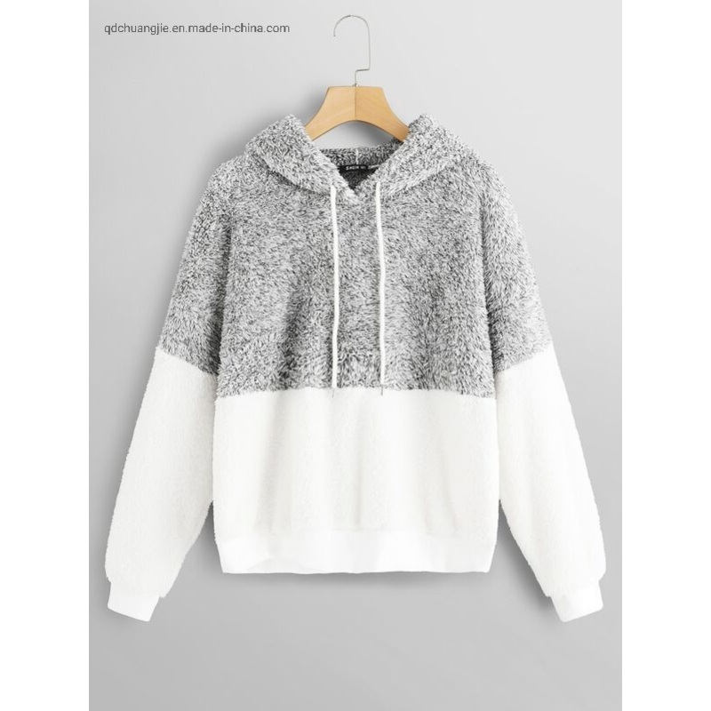 Wholesale Long Hair Polyester Fleece Warm Cut and Sew Regular Fit Causal Outdoor Sports Jacket Womens Ladies Hoodies – Polyester and Organic Cotton price