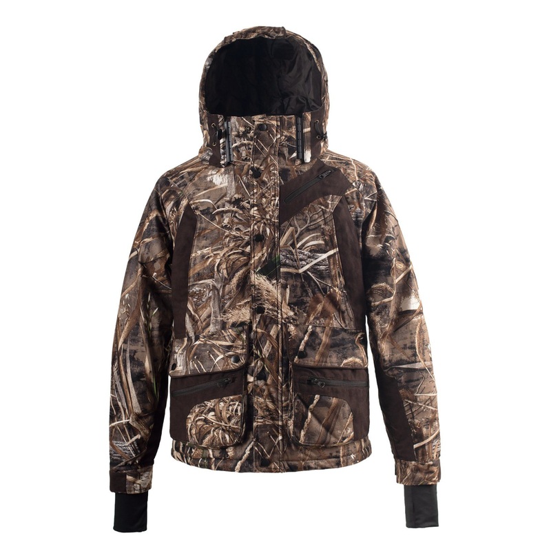 Mens Camouflage Hunting Jacket with Detachable Hood, Multiple Pockets and Wind – Resistant Cuffs – Mens Camo Jacket and Mens Camouflage Jacket price