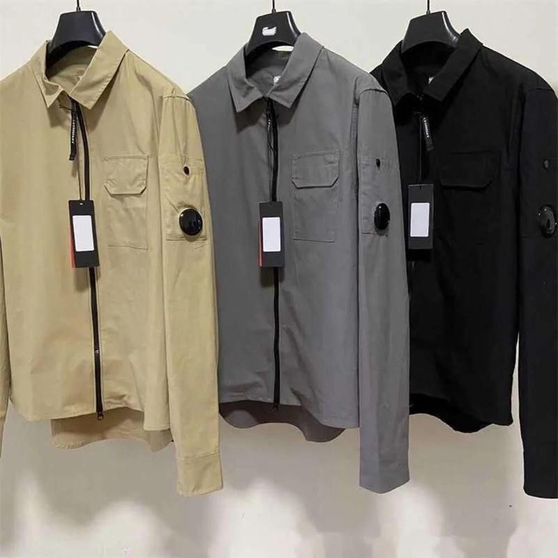 Mens Cp Jackets Comapnys Jackets Coat One Lens Lapel Shirt Garment Dyed Utility Overshirt Outdoor Men Cp Tshirts Comapnys Shirts Cardigan Outerwear Cloth – Technical Jacket and Designer Windbreaker Jacket Outdoor Sportswear price