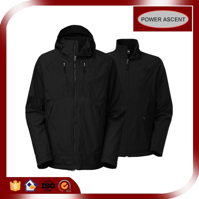OEM Nylon 3-in-1 Softshell Black Jacket for Men – Mens Jacket and 3-in-1 Jacket price