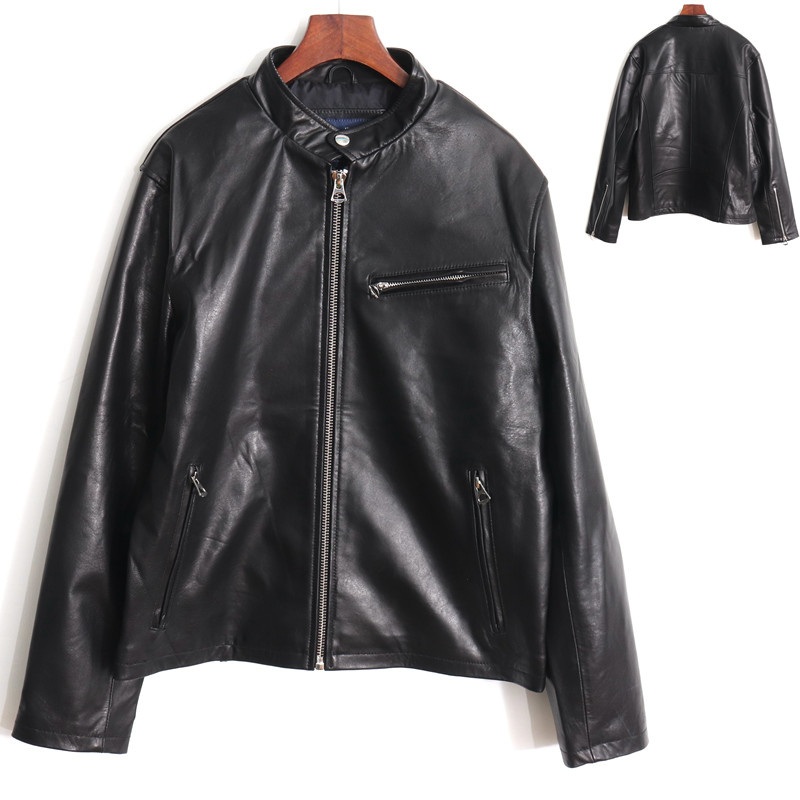 PU Scooter Biker Jacket Leather Blazer Bomber Quilted Wool Padded – Clothes and Clothing price