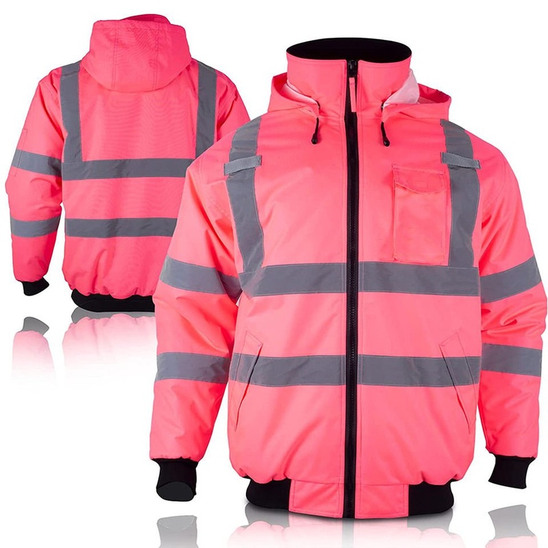 Winter Detachable Reflective Jacket Hi Vis Waterproof Jacket with Multi-Pockets – High Visibility Reflective and Safety Jacket T Shirt price