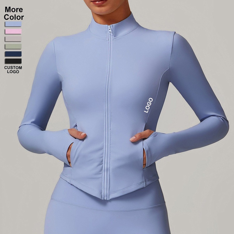 Women Running Windproof Warm Sports Fitness Jacket Standing-Collar Yoga Wear Feece Coat – Yoga and Gym price