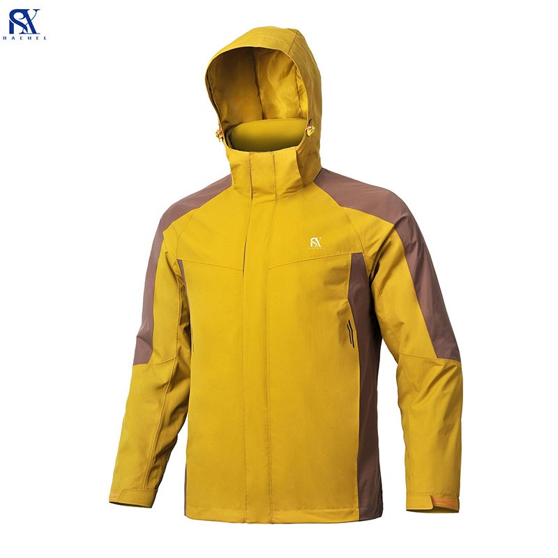 Yellow Fashionable Jacket Waterproof Breathable Windproof Outdoor Mens Rain Jacket – Jacket and Jackets price
