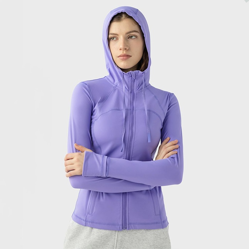 2024 Popular Fitness Hoodies Womens Gym Long Sleeves Yoga Zip-up Jackets – Yoga Set and Womens Jackets price