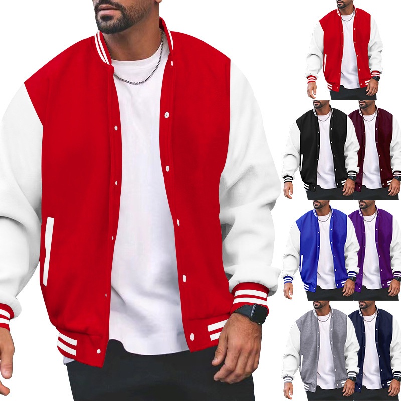 35% Cotton 65% Polyester Plus Size Winter Warm Letterman Men Baseball Jackets – Letterman Men Baseball Jackets and Cotton Polyester Letterman Jackets price