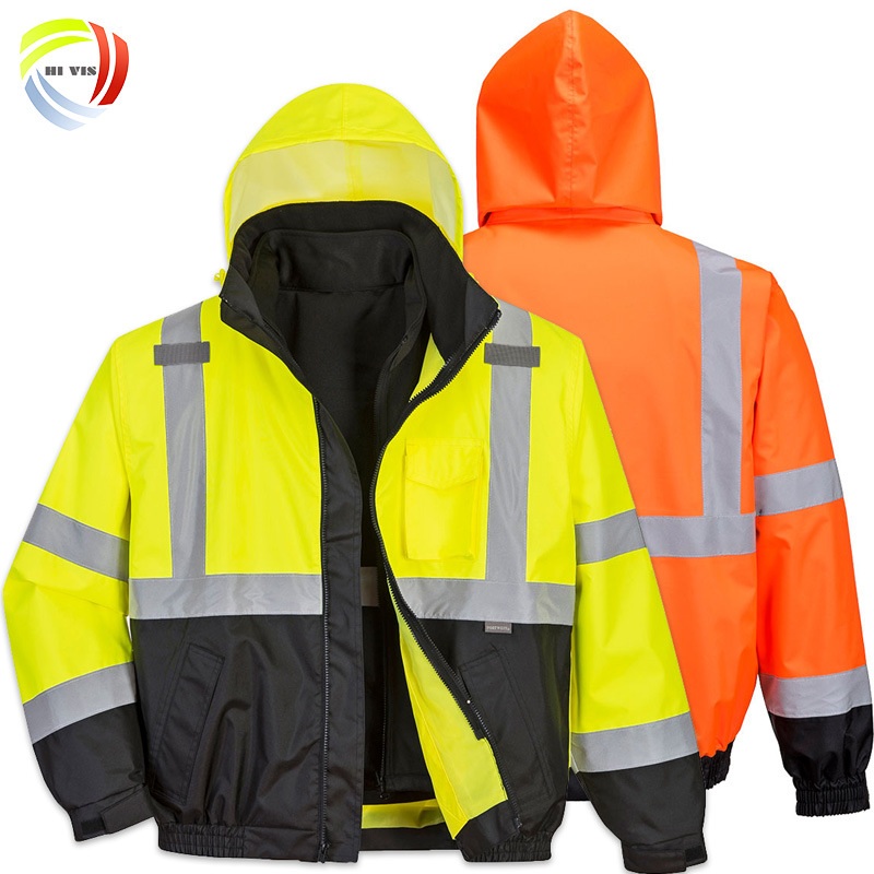 Hi Vis Bomber Jacket Hi-Vis Work Safety Jacket Mens Two Tone High Visibility Reflective Jacket – Reflective Safety Jacket and Safety Jacket price