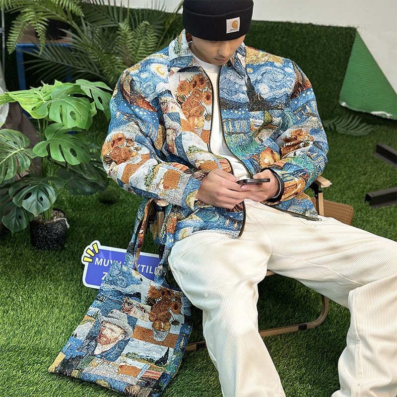 Jacket Custom Tapestry Clothing Set Manufacturer Van Gogh Tapestry Jacket Tapestry Clothing Set – Tapestry Jacket and Custom Tapestry Jacket price