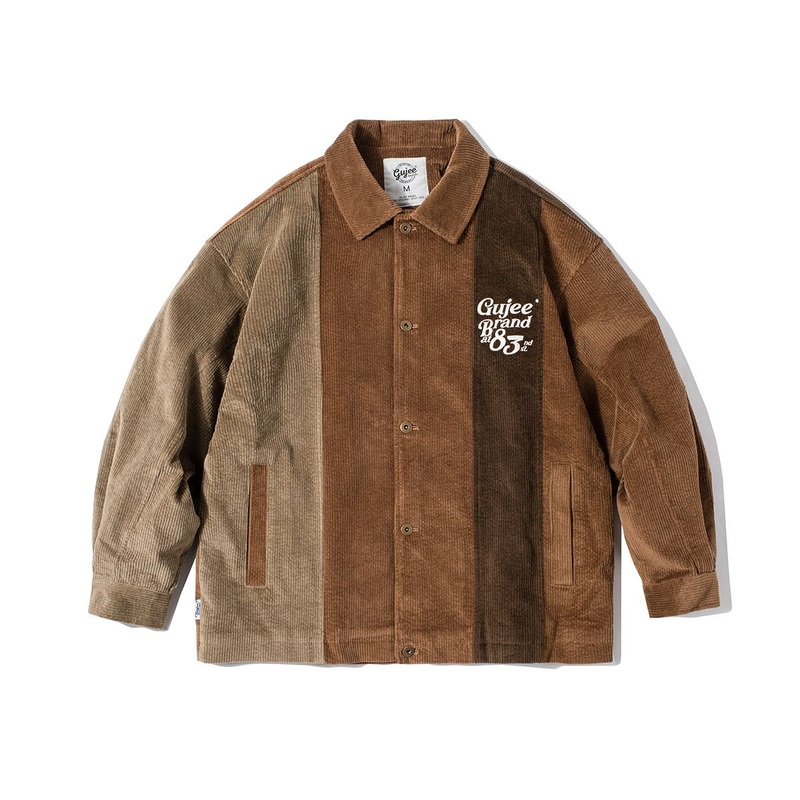 Retro Splicing Corduroy Lapel Jacket Men Street Loose Couple Jacket – Outdoor Tactical Jacket and Flared Sweatpants price