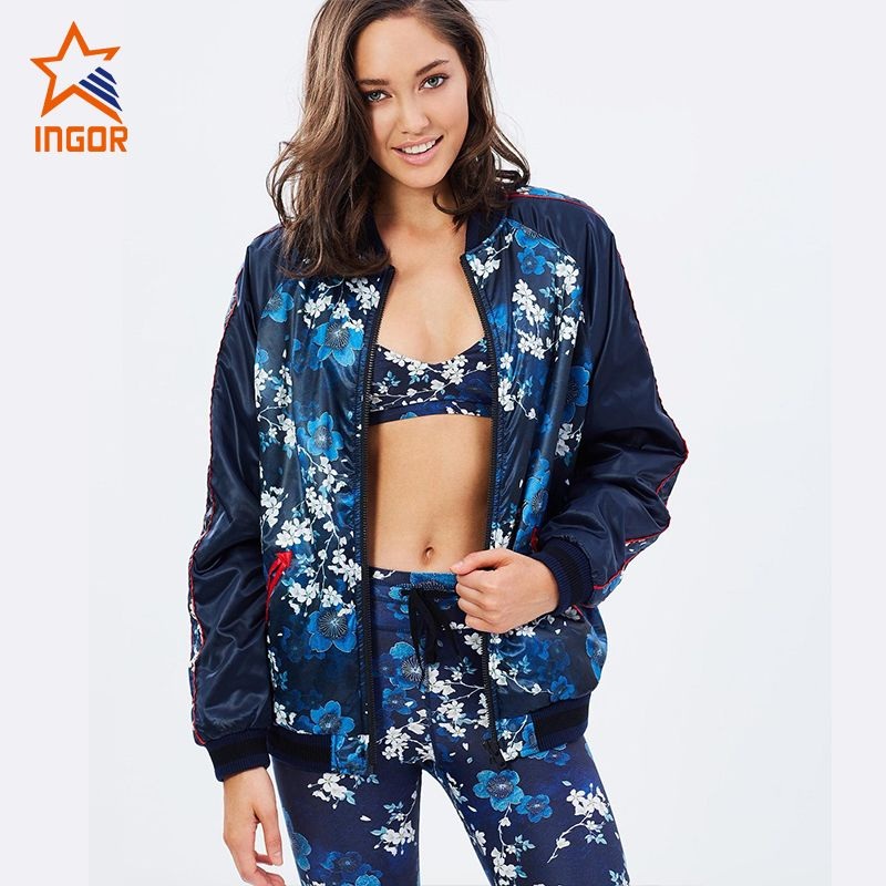 Wholesale Fashion Womens Printed Sportswear Sports Jacket Women – Sports Jacket and Activewear Jacket price
