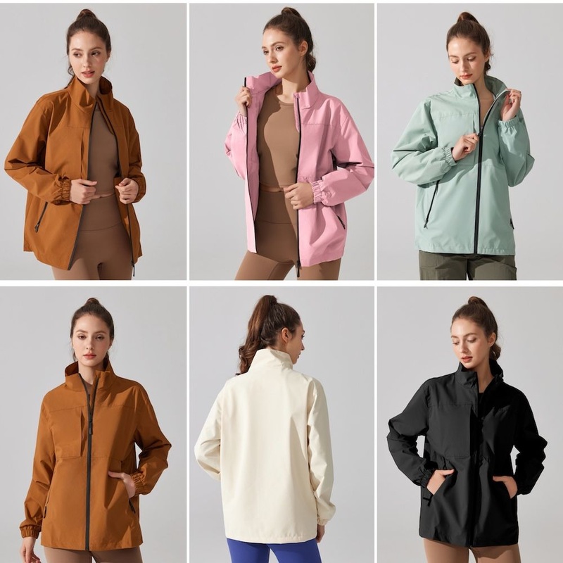 Wholesale Womens Waterproof Lifestyle Athletic Clothes, Plus Size Long Sleeve Outdoor Lightweight Sports Jacket with Multiple Zip Pockets for Hiking Travel – Best Hiking Jackets and Waterproof Hiking Jacket price