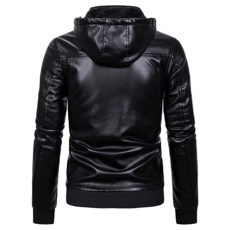 2025 New Custom Factory Mens Slim Fit Faux Leather Jacket – PU Material, Waterproof & Windproof – PU Synthetic Leather and Leather Jacket price