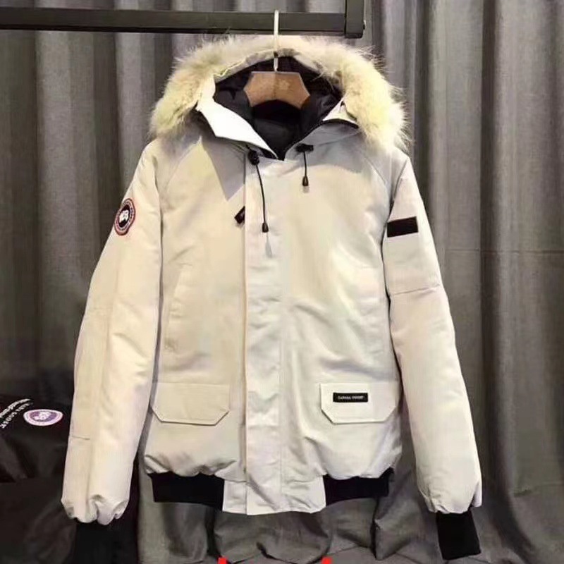 Canada Mens Winter Puffer Jacket with Moose Coyote Fur Trim Hood Breathable Canvas Zipper Closure Coated Winter Jacket – Parka Down Jacket Winter Wear and Goosewinter Down Jacket Hooded Coat price
