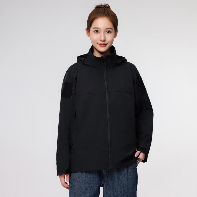 Custom Technical Jacket Hooded Three Nylon Windbreaker New Design Men Down Jacket – Jackets and Jacket price
