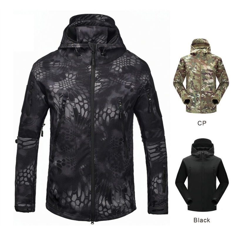 Hiking Fleece Jacket Camouflage Windproof Jacket Combat Style Windbreaker Tactical Coat Suit Men Winter Tactical Coat/Jacket – Winter Tactical Jacket and Windbreaker Tactical Coat Suit Men price