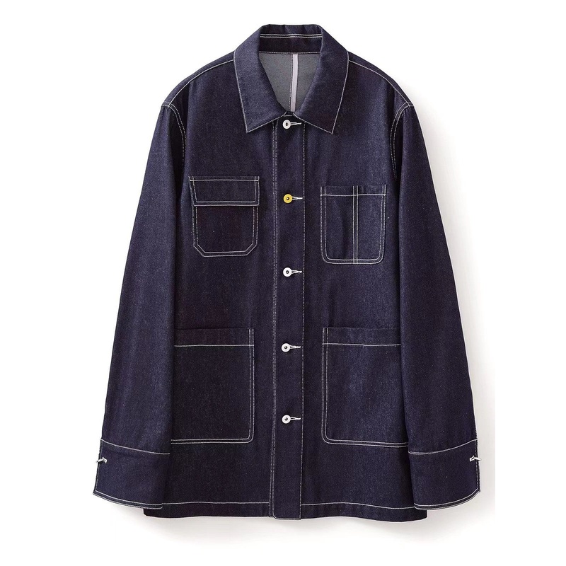 Ladies Casual Loose Contrast Color Cool Denim Jacket Coat – Blouse and Clothes price