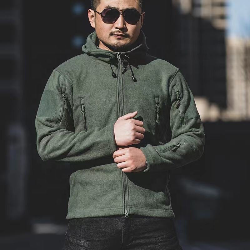 Mens Camouflage Zipper Soft Tactical Waterproof Windbreaker Plus Size Men Hooded Coat Bomber Fleece Jumper – Camouflage Warm Jacket and Outdoor Hiking Jacket price