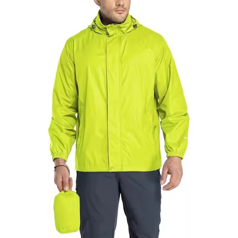 Mens Custom Lightweight Waterproof Breathable Camouflage Fishing Outdoor Hunting Raincoat with Stand Collar – Windproof and Waterproof price
