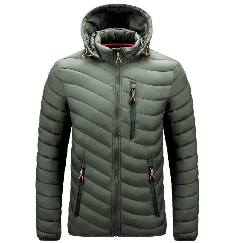 2023 New Spring Autumn Hooded Soft Parkas High Quality Jacket Zip Hooded Mens Padding Jackets – Men Outdoor Jacket and Puffer Jacket price