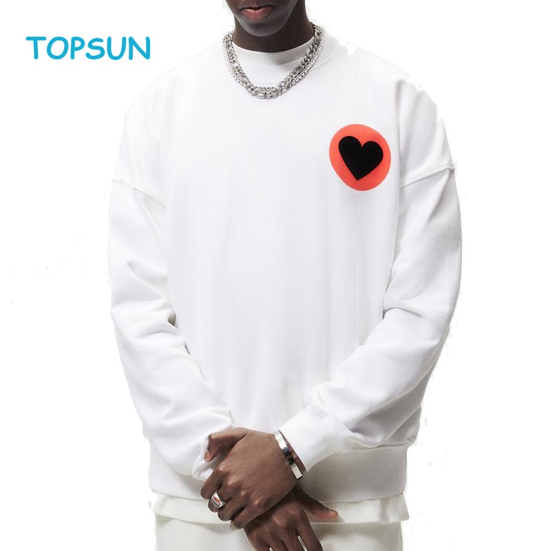 280GSM 100% Polyester Sports Unisex Plain Sweat Shirts Streetwear Crewneck Pullover Men S Sweatshirts – Cotton Sweatshirt and Print Sweatshirt price