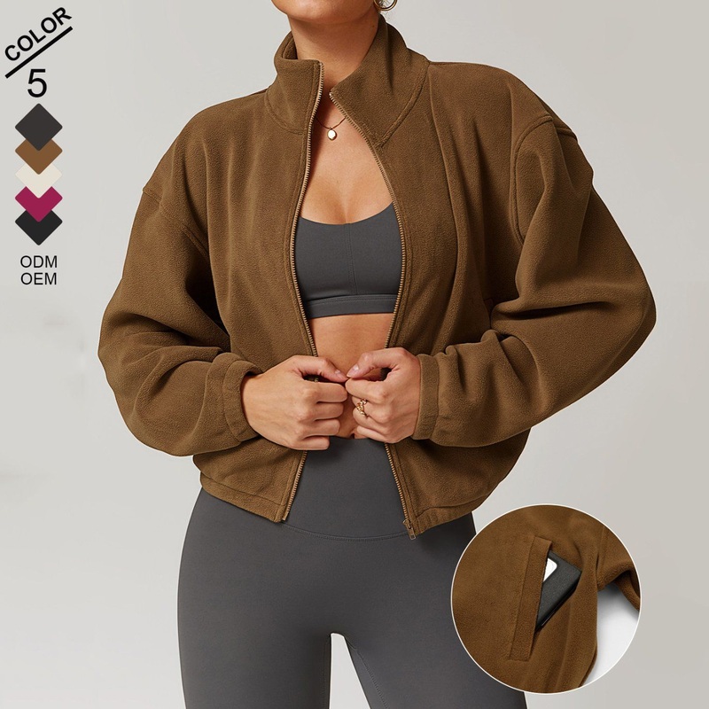 Fashion Fitness Outdoor Winter Lamb Coat Womens Premium Fleece Thick Warm Coat – Women Wear and Gym Wear price