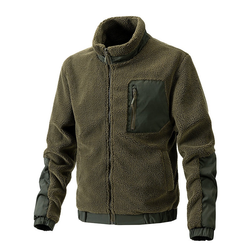 Men Teddy Coat with Zipper Pockets Lightweight Fleece Lined Warm Winter Jacket – Teddy Coat and Zipper Pockets price