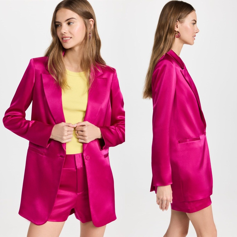 Padded Shoulders OEM Supplier New Arrivals Elegant Wholesale Fashion Manufacturer Private Label Flap Front Pockets Long Sleeves Women Jacket – Women Jacket and Lady Casual Jacket price
